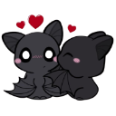 cute_bat_couple custom emote | Sensitive Doll