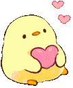 LuvDuck animated emote from ⋆˚𝜗 night owls 𝜚˚⋆