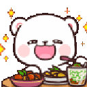 whitebear_eating98 animated emote from 𝐋𝐎𝐕𝐄 & 𝐋𝐀𝐆 ♡ ™🌷🧿 || Indian Dating • Friends • Social Hangout | Active Community