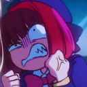 Anime girl with a furious expression and a visible vein, clenching her fist in anger.