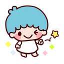Little Twin Stars character winking with a cheerful expression.