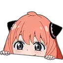 anyaPeek custom emote | ⋆˚𝜗 night owls 𝜚˚⋆