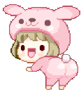 bunnybutt animated emote from Rabbit Hole
