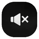 Speaker icon with an X mark indicating muted audio.