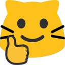 meow_thumbsup Discord sticker | St3ph's Crypto Card Club