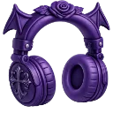 908917purplegothicheadphones
