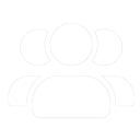 Three stylized human figures arranged in a group icon.