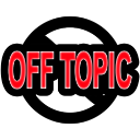 Off Topic text in bold red letters inside a black circular frame.