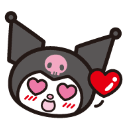 kuromi3_loveit Discord Emoji | ♡ ໋𓈒ﾟ🎀　⊹　blushing．giveaways．social．friends．guild tag．cute．chat．emotes．hangout．fun．vc．chill．gaming