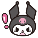 kuromi3_WHAT Discord sticker - ♡ ໋𓈒ﾟ🎀　⊹　blushing．giveaways．social．friends．guild tag．cute．chat．emotes．hangout．fun．vc．chill．gaming
