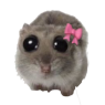 4735hamsterpweasepinkbow custom emote - 20pc Nugget