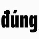 Black bold text reading dung nhan sai cai on a white background.