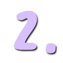 A purple number two followed by a period in a simple, bold font.