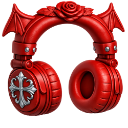 :992249redgothicheadphones:
