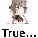 True