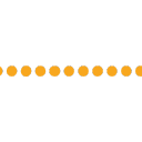 Yellow dots arranged in a straight horizontal line against a black background.