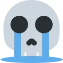 Skull_cry Discord sticker | Interact | Active Chats • VC • Hangout • Chill • Friends • Giveaways • Events • SFW • Non Dating