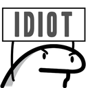 idiot Discord sticker - Friends 18+ Sfw | Adults-only • active-chat • Mature • Friendly • Gaming • Lgbtq+ • Hangout