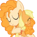 PearHug Discord sticker | MLP Pear Butter Cottage Back Up