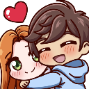 CoupleHug Discord sticker from 𓆩❈𓆪 Sylvara Café 𓆩❈𓆪