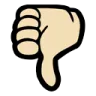 thumbsdown Discord sticker from ROARING DRAGONS VIII