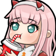 zerotwo_sip custom emote - ⛩ Anime Lovers: Anime ・Manga ・Games