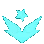 A light blue badge icon featuring a star above two stylized wings.
