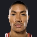 Derrick Rose looking directly into the camera with a completely blank and serious expression.