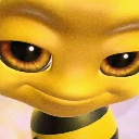 Barry B. Benson from the Bee Movie giving a smug, knowing look with a slight smirk.