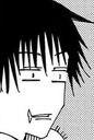 Anime character with a deadpan, skeptical expression and flat eyes.