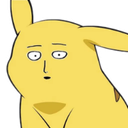 A yellow creature with a blank, minimalist face and a deadpan, unimpressed expression.