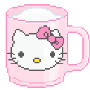 hellokitty_cup animated GIF emoji - Starpatch