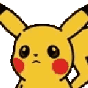 A yellow creature with long ears performs a dabbing motion while winking.