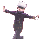 Gojo_Happy animated emote from ⛩ Anime Lovers: Anime ・Manga ・Games