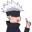 Senpai_Gojo_Point Discord sticker from Zenii's Crewmates