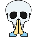 CartoonSkullPray Discord sticker - vamp