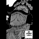 A manga-style man with a thick mustache looks down with a skeptical expression, accompanied by the text NO COUNT LOOK.