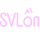 The text SVLON written in a bright pink, pixelated font against a solid black background.