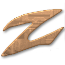 A metallic, 3D-styled letter Z with sharp, angular edges.
