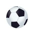 Four classic black and white soccer balls arranged in a horizontal row.
