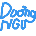 Blue handwritten text reading Duong Ngo on a black background.
