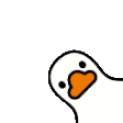 Multiple white ducks with orange beaks spinning in different directions.