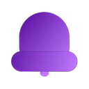 Bell icon in a flat purple style.