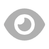 Eye icon with a black pupil centered inside a gray circular shape.