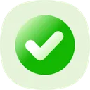Checkmark icon centered inside a rounded green square with a light green background.