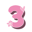 Pink_three_heart_flower Discord emoji