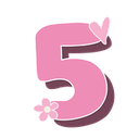 Pink_five_heart_flower Discord emoji