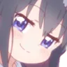 a_cute_kawaii_purple_smirk_smug_
