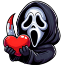 GhostfaceHeartRed4 Discord sticker - Dollcore Reloaded