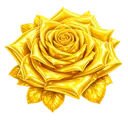 3dyellowshinyrose